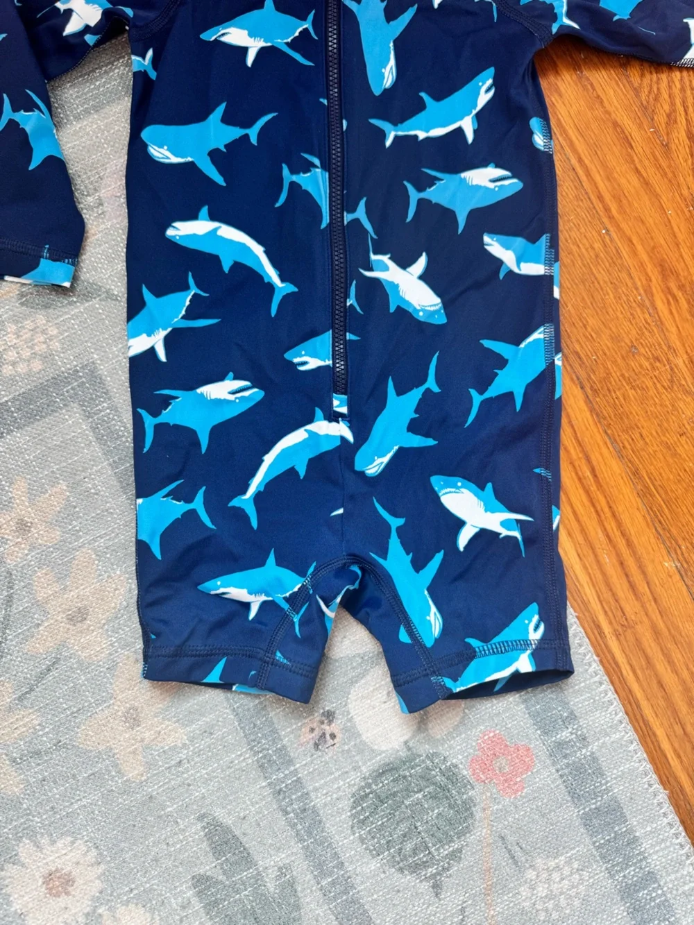 Hanna Andersson Toddler Rash Guard Suit, Sharks, Size 2T